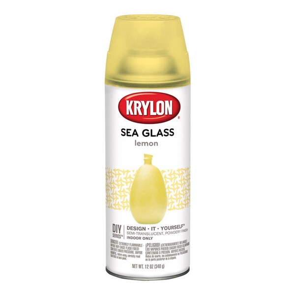 Krylon Sea Glass SemiTranslucent Lemon Spray Paint 12 oz K09054000 Zoro